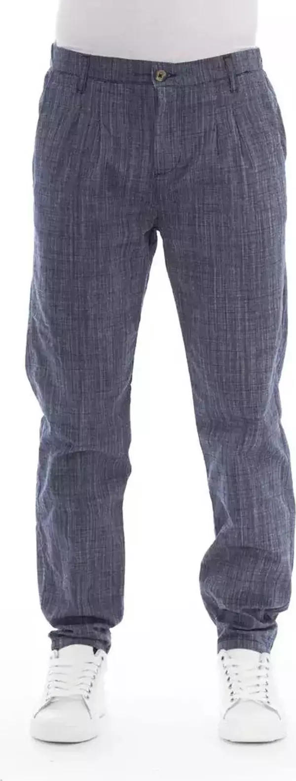 Blue Cotton Chino Pants