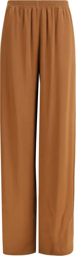 Brown Viscose Casual Pants