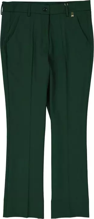 Bicolor Elastane Cropped Pants