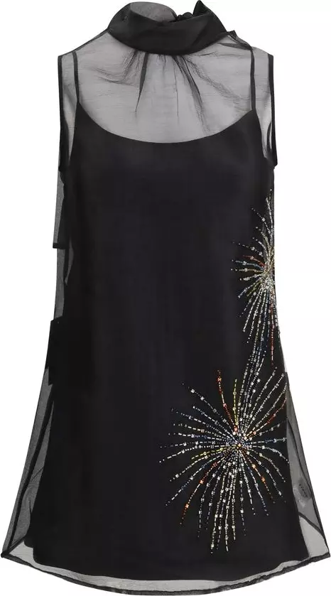 Black Polyester Casual Dress