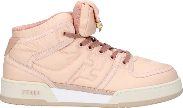 Pink Nylon High Top Sneakers