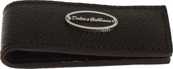 Brown Leather Magnet Mens Money Bar Clasp Money Cash Clip
