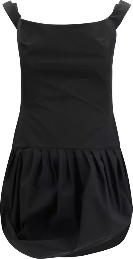 Black Polyester Casual Dress