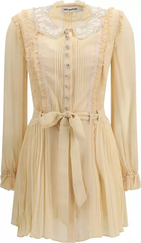 Beige Viscose Casual Dress
