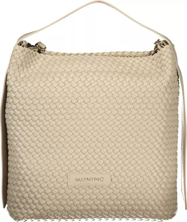 Beige Polyurethane Women's Bag