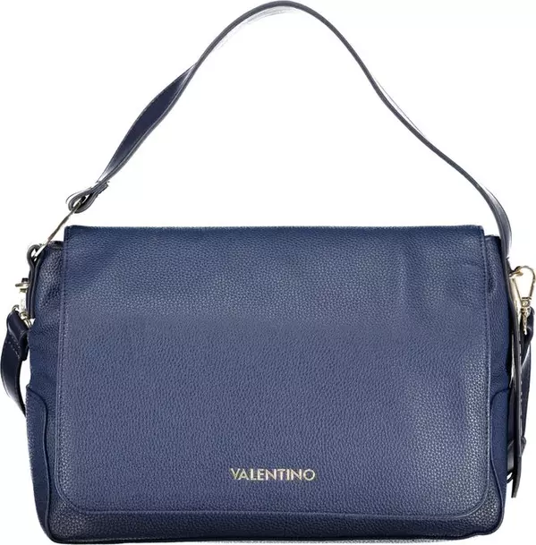 Blue Polyurethane Women's Bag