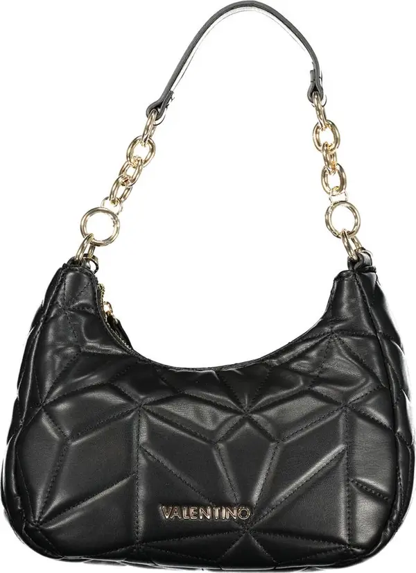 Nero Polyurethane Women's Bag with Removable Shoulder Strap