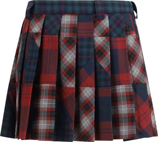 Multicolor Wool Mini Skirt