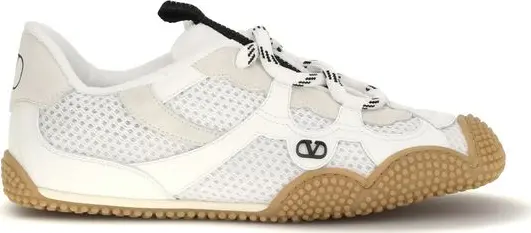 White Calf Leather Bos Taurus Athletic Sneakers