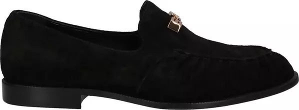 Black Calfskin Slip-On Loafers