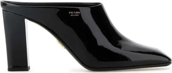 Black Calfskin Mules