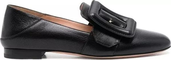 Black Calfskin Slip-On Loafers