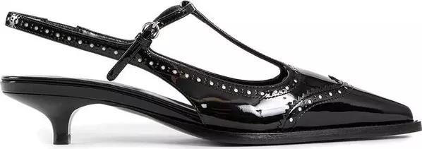 Black Calfskin High Heel Pumps