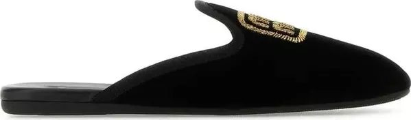 Black Calfskin Mules
