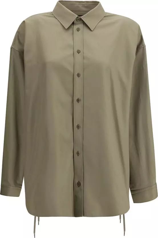 Beige Cotton Dress Shirt