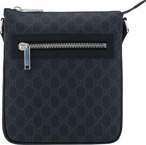 Black Fabric Shoulder Bag