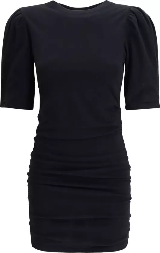 Black Cotton Casual Dress