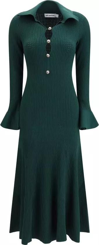 Bicolor Viscose Casual Dress