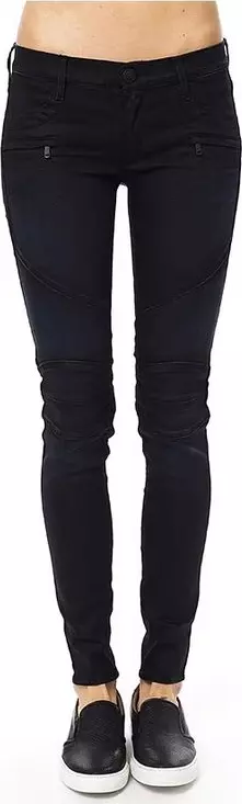 Blue Cotton Skinny Pants