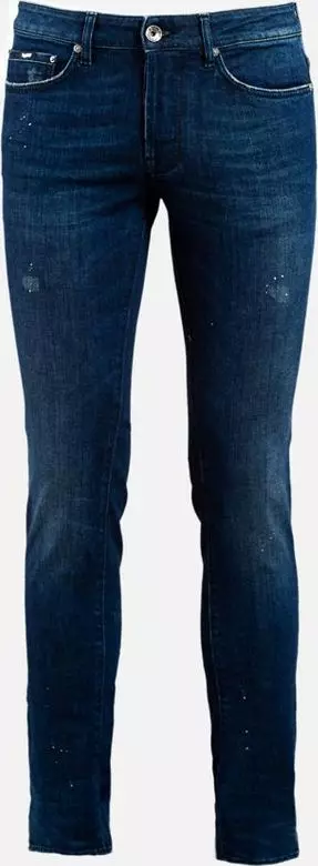 Blue Cotton Skinny Jeans