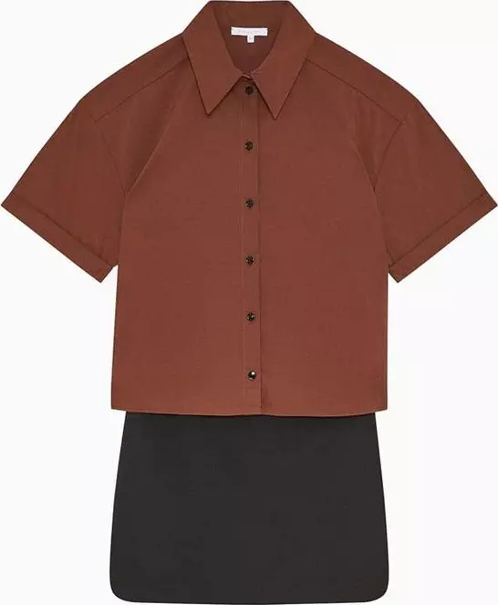 Bicolor Polyester Shortsleeve Shirt