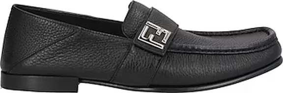 Black Calfskin Slip-On Loafers