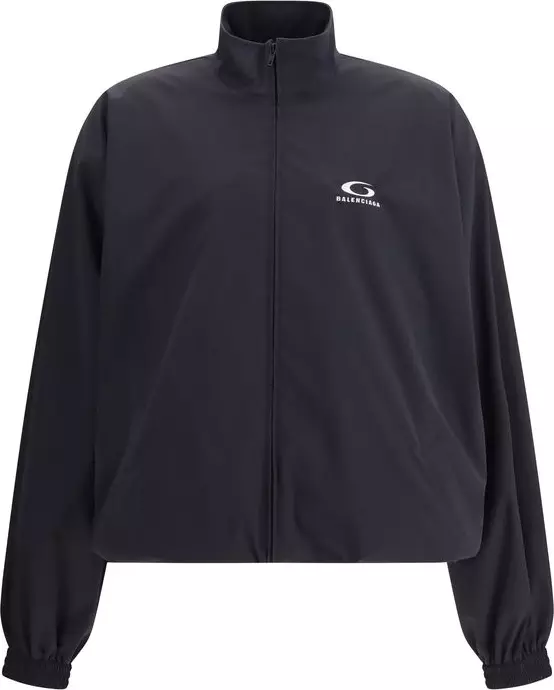 Black Polyester Shell Jacket
