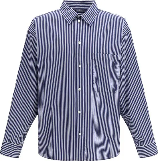 Blue Cotton Pattern Shirt