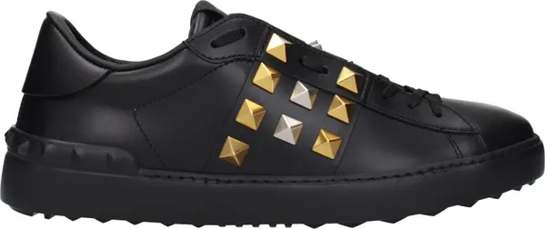 Black Leather Sneakers