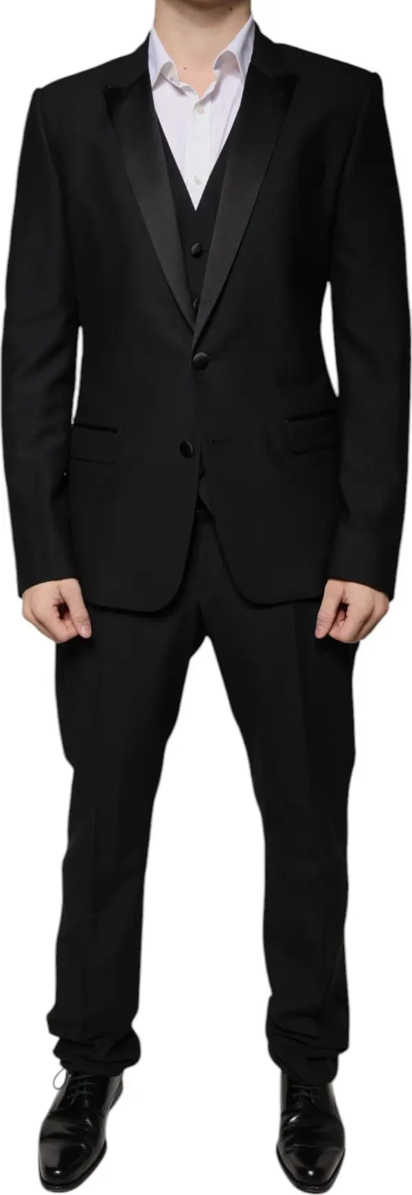 Black Virgin Wool Tuxedo