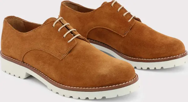 Brown Suede Leather Oxfords And Derbies