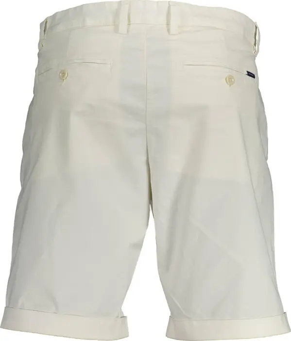 White Cotton Bermuda Shorts