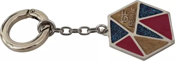 Blue Metal Keychain