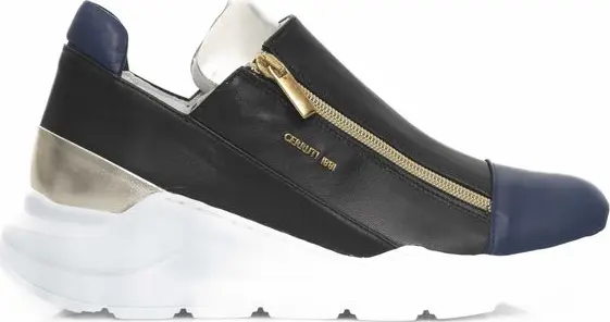 Black Goatskin Women Sneaker