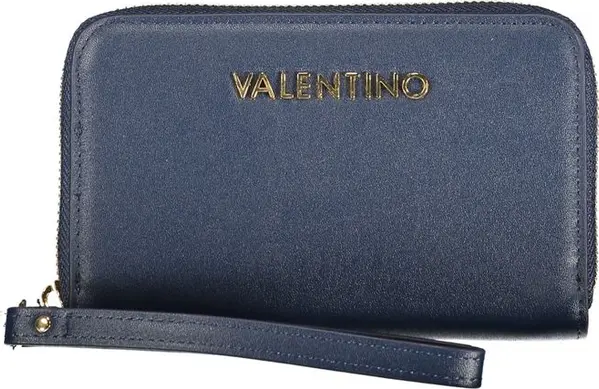 Blue Polyurethane Women Wallet