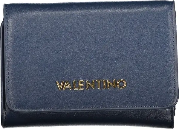 Blue Polyurethane Women's Wallet