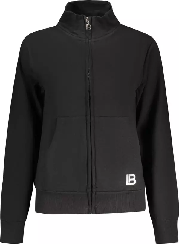 Black Cotton Women Sweatshirt