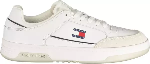 White Polyurethane Men Sneaker