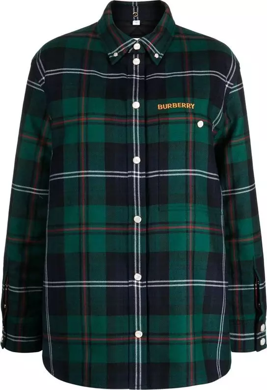 Bicolor Wool Pattern Shirt