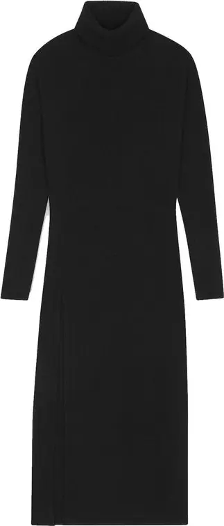 Black Cashmere Casual Dress