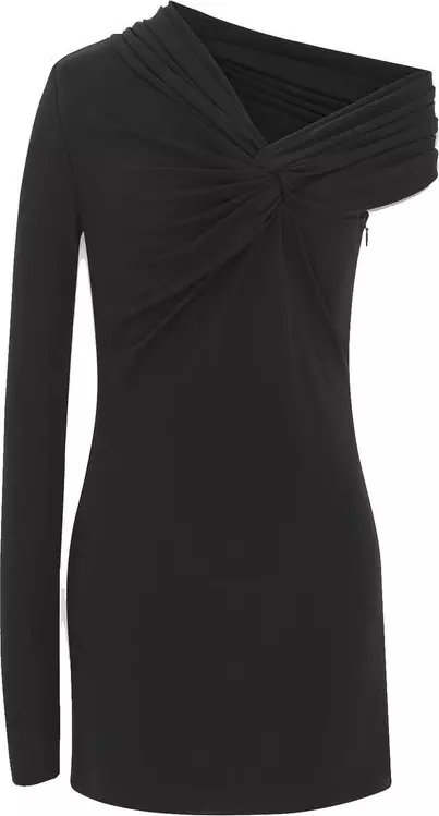 Black Viscose Casual Dress