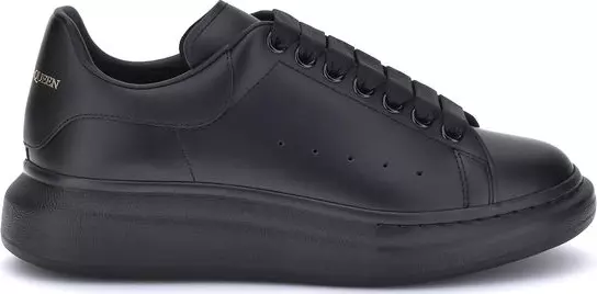 Black Calf Leather Bos Taurus Platform Sneakers