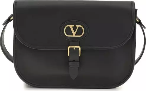 Black Calf Leather Bos Taurus Shoulder Bag