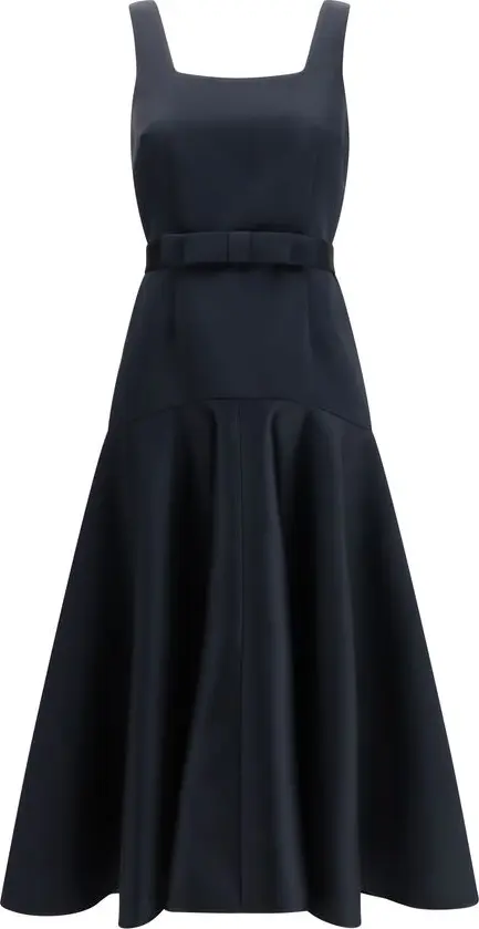 Blue Polyester Casual Dress