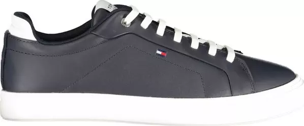 Blue Polyurethane Men Sneaker