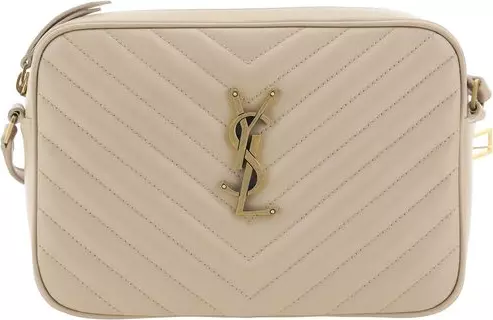 Beige Calf Leather Bos Taurus Shoulder Bag