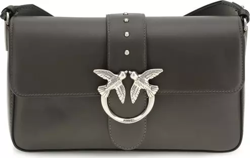 Bicolor Leather Shoulder Bag