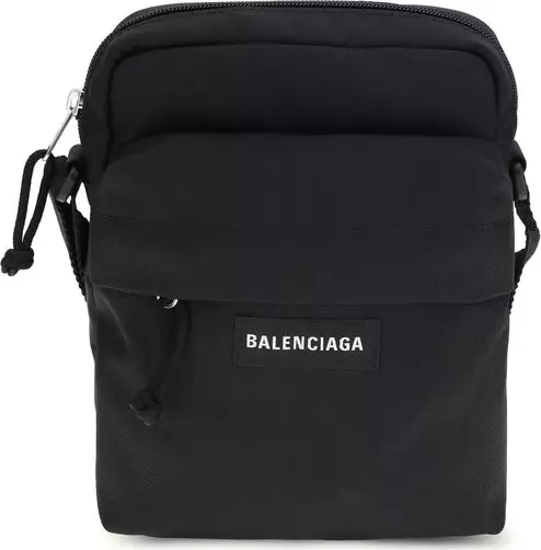 Black Polyamide Shoulder Bag
