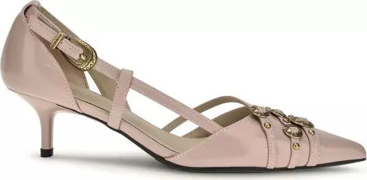 Multicolor Calf Leather Bos Taurus Mid Heel Pumps