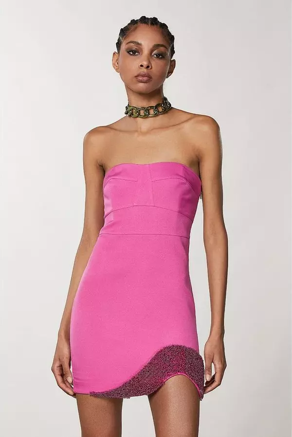 Purple Polyester Casual Dress